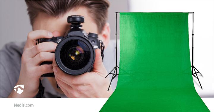 Produktbild Nedis Photo Studio-Hintergrund Set 1,90 x 2,95 m Tragetasche enthalten Stativ enthalten Schwarz 1 S (190 cm, 300 cm)