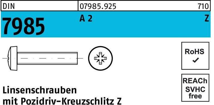 Actual product image DIN 7985/ISO 7045 m.Kreuzschlitz-PH (1000 Screws per piece)