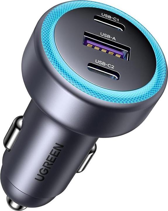 Produktbild Ugreen Car Charger, EC307, USB + 2X USB-C, 30W (black)