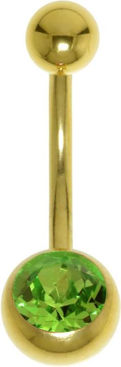 Immagine prodotto Bijouteria Piercing ventre (Acciaio chirurgico 316L, Rivestimento in PVD (colore oro), Cristallo premium)