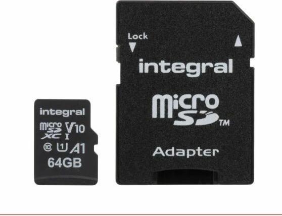 Memory Micro SD Card (64 GB, microSDXC, U1, UHS-I)