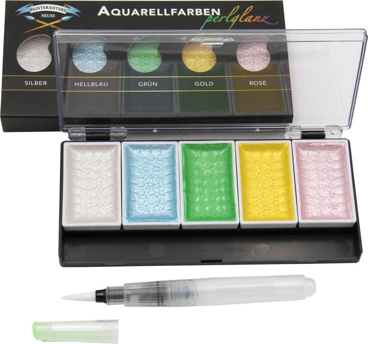 Image du produit Paintersisters Aquarelle nacrée supérieure 5 pièces (Multicolore, lustre nacré)