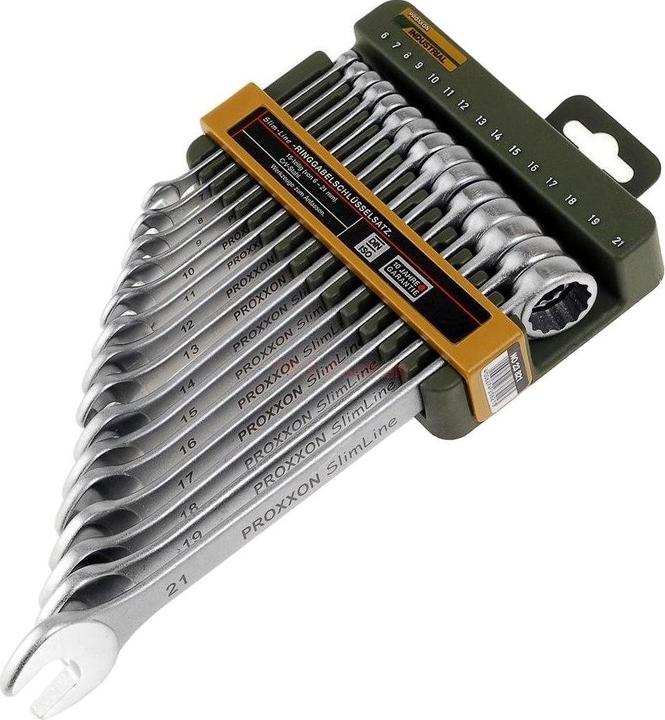 Proxxon Combination open-ended spanner set 15 pieces (19 mm, 6 mm, 12 mm, 14 mm, 16 mm, 10 mm, 21 mm, 18 mm, 7 mm, 17 mm, 11 mm, 15 mm, 8 mm, 9 mm, 13 mm, 20 mm)