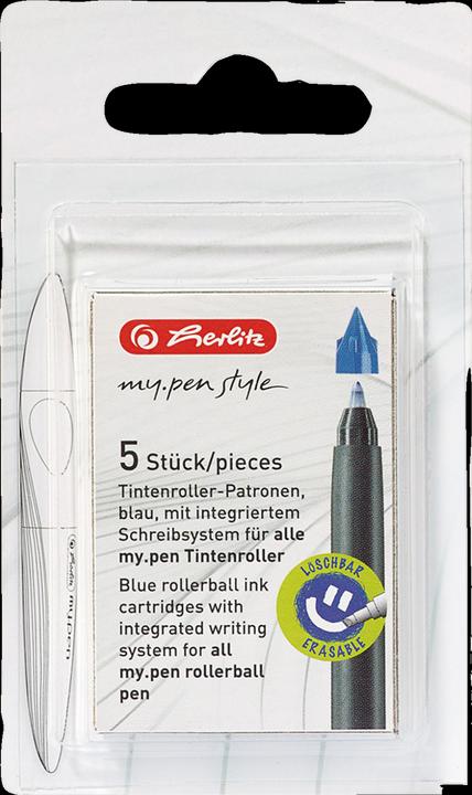 Actual product image Herlitz Rollerball cartridges my.pen, royal blue (ink cartridges, Blue)