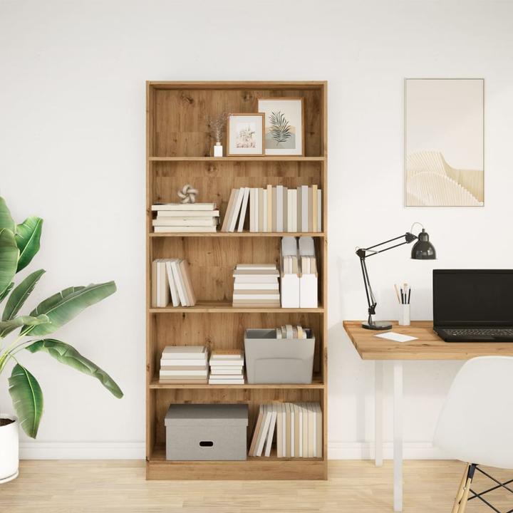 Image du produit VidaXL Bücherregal Regal Standregal Büroregal Aufbewahrungsregal Artisan-Eiche (80 x 24 x 176 cm)