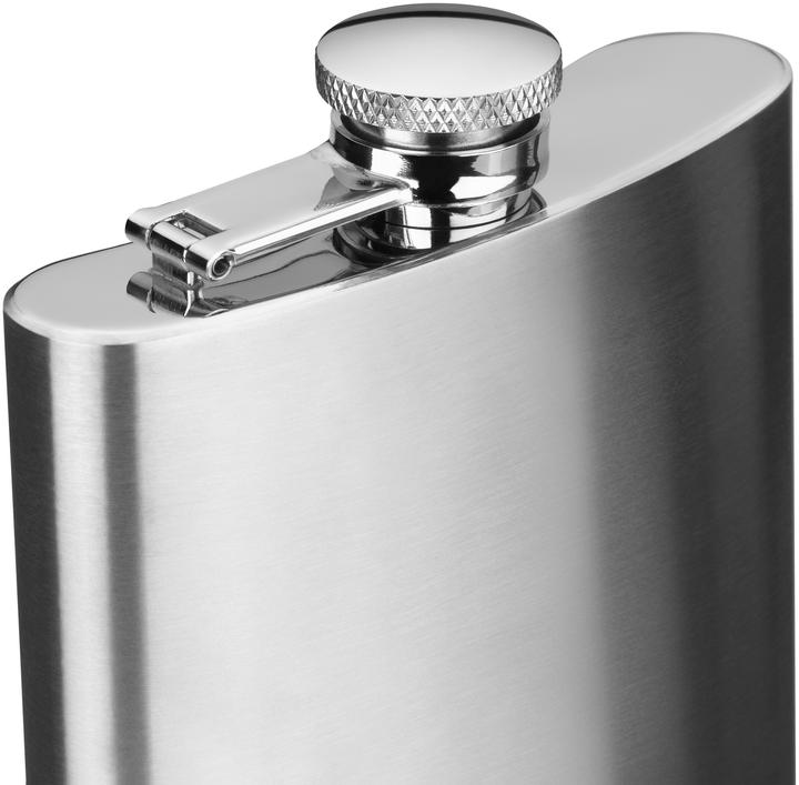 Produktbild WMF Flachmann Set 6tlg mit Schnapsgläser Trichter Manhattan Edelstahl mattiert (200 ml)