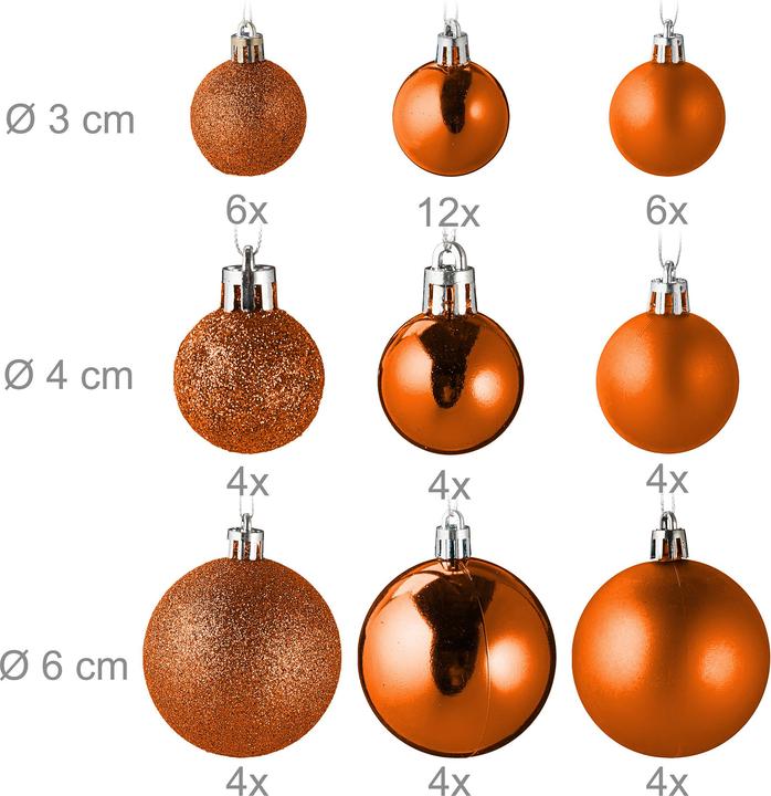 Actual product image Relaxdays christmas bauble (100 -part)