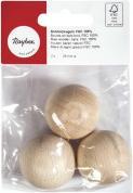 Image du produit Rayher Boules de bois brut FSC 100%, 35 mm ø, 3 pièces