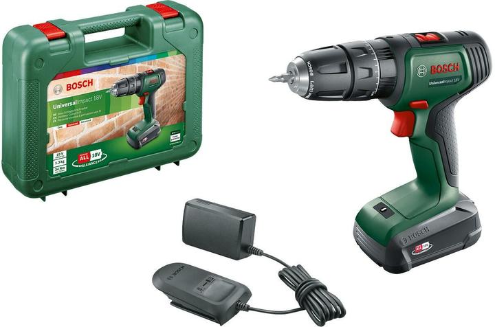 Bosch UniversalImpact 18 V, 1 accu PBA 18 V 1,5 Ah