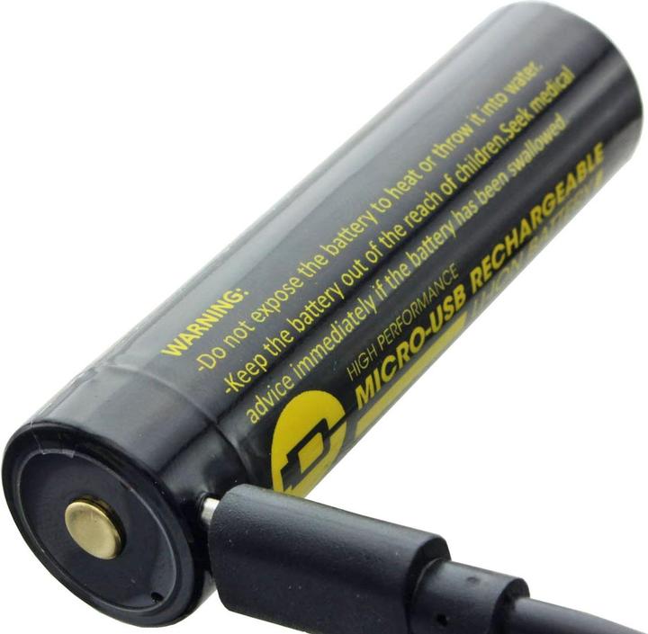 Actual product image AccuCell Akku 18650 mit Micro-USB-Ladebchse (1 pcs., 18650, 3300 mAh)