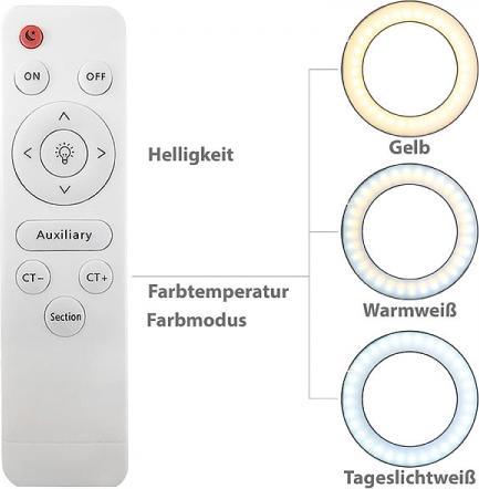 Produktbild Somikon XL-LED-Ringlicht mit Smartphone-Halter (Ringleuchte)
