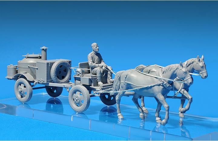 Actual product image Mini art Field kitchen as a horse-drawn vehicle