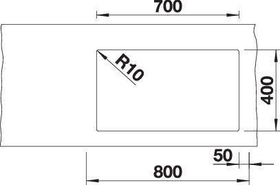 Actual product image Blanco SUBLINE 700-U Level (Undermount sink, 73 cm, 46 cm)