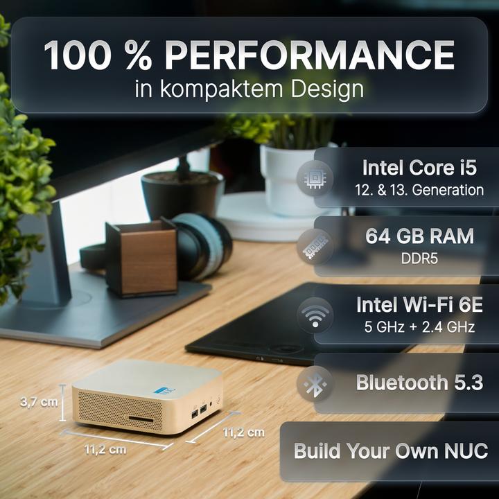 Image du produit Concept International NUC 13i5HL-W11P-512/2x8W6E (Intel Core i5-13420H)