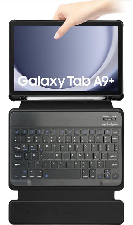 Produktbild Lobwerk 2in1 Set Bluetooth Tastatur in Schwarz + Hülle für Samsung Tab A9+ Plus 2023 X210 X215 11 Zoll Case (X)