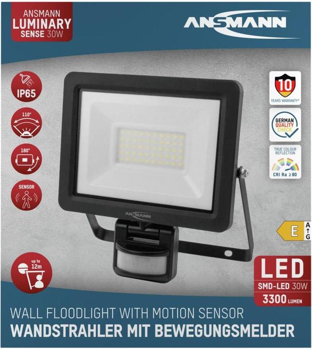 Produktbild Ansmann Flutlicht WFL30W-S kabelgebunden 30W (3300 lm, E16, IP65)