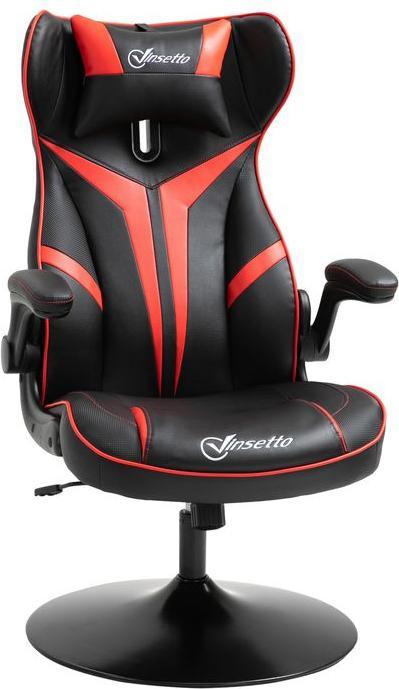 Image du produit Swisshandel24 Chaise de jeu ergonomique Chaise d'ordinateur avec fonction bascule Noir+Rouge