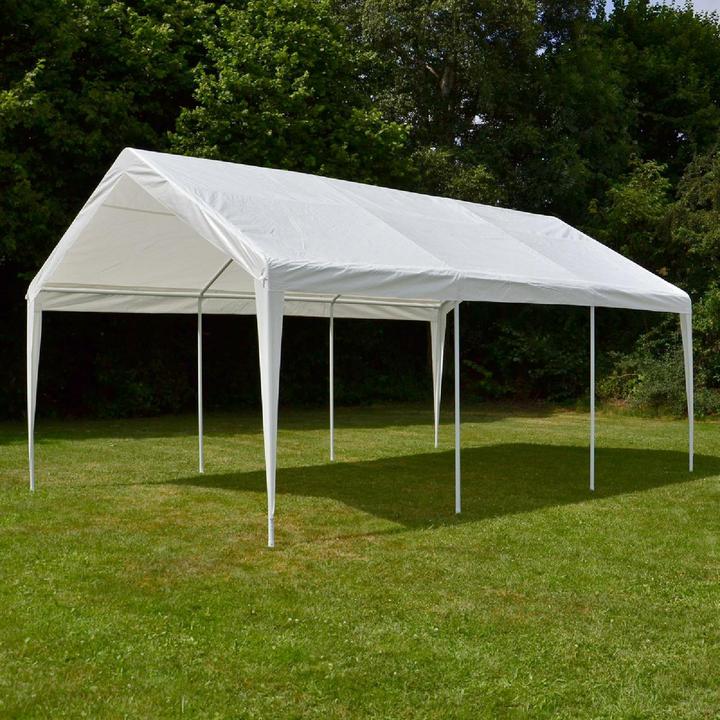 Actual product image VCM Hochwertiges Festzelt Partyzelt Bierzelt Gartenzelt Pavillon weiss 4x6 m PE Stahl (600 cm, 600 cm)