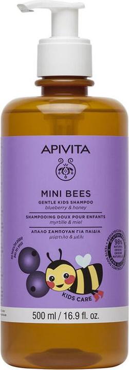 Apivita Mini Bees Children's Shampoo Blueberry & Honey 500ML (500 ml, Liquid shampoo)