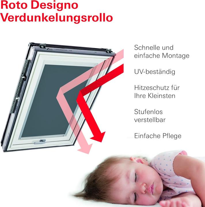 Produktbild Roto Verdunkelungsrollo für Designo Dachfenster R6/R8/i8 (75 x 98 cm)