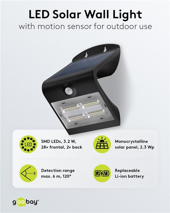 Actual product image Goobay LED Solar (400 lm, IP65)