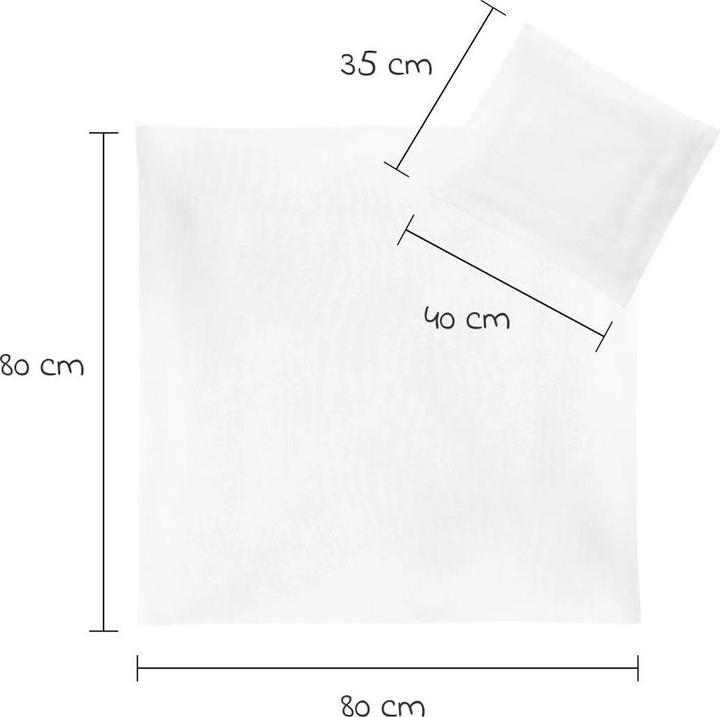 Actual product image Makian Baby bed linen & bed sets Bed linen 80 x 80 cm - plain white