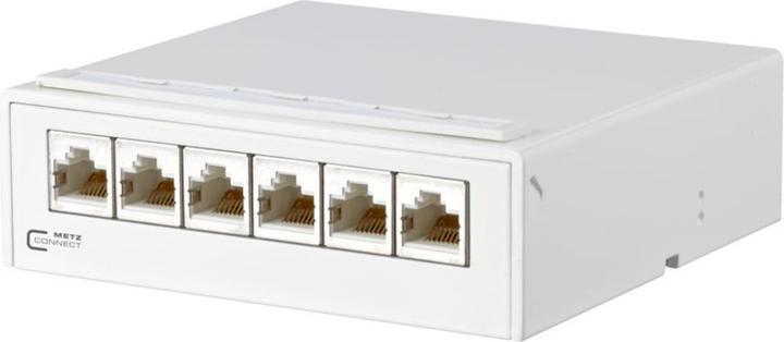 Actual product image Metz Connect AP distributor 6Port C6A 6xRJ45 rws TN EDATC6A-6AP-r
