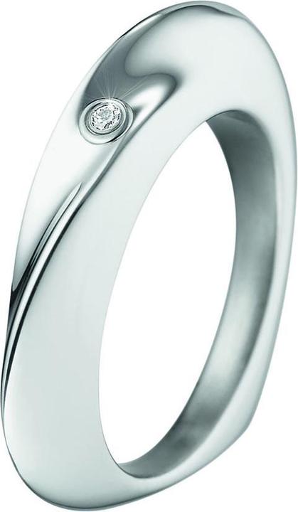 Xen Ring herzförmig poliert mit Brillant 0,02 ct.