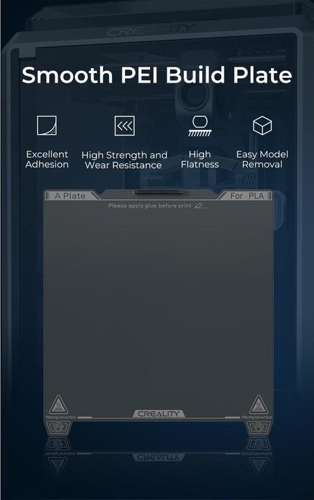 Actual product image Creality Printing platform K1C Smooth PEI build plate