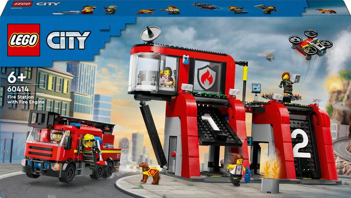 LEGO Feuerwehrstation mit Drehleiterfahrzeug (60414, LEGO City)