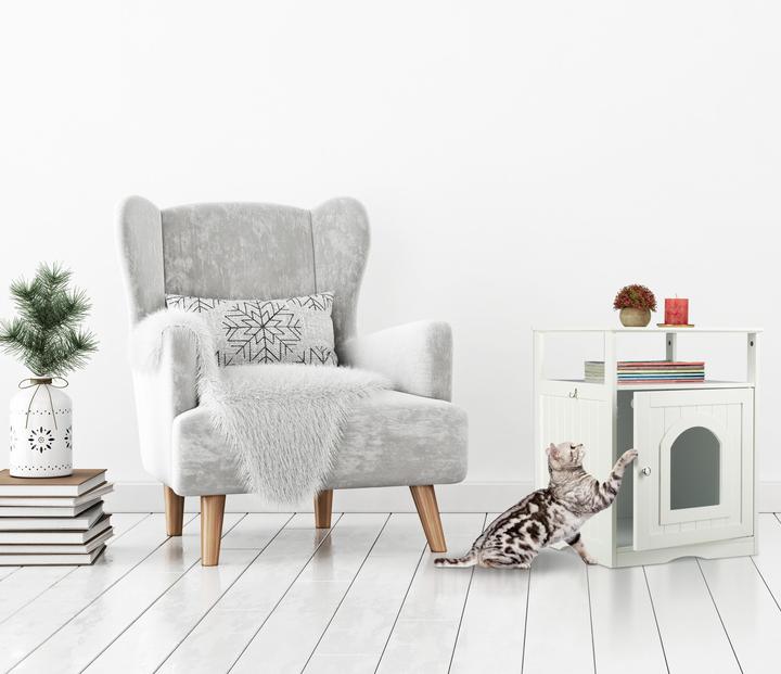 Actual product image Relaxdays Cat cabinet (Cat litter box closed)