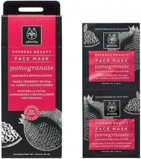 Actual product image Apivita Pomegranate Face Mask 2*8ml (16 ml)