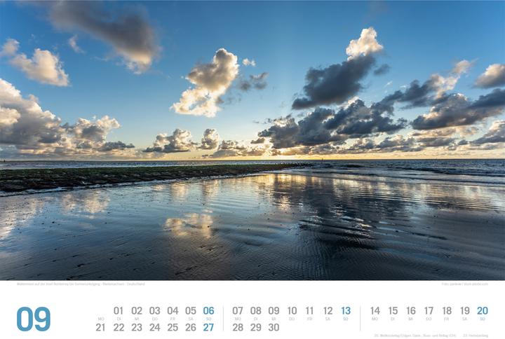 Image du produit Nordsee - von Ostfriesland bis nach Sylt - ReiseLust Kalender 2026 (45 x 33 cm, Couverture rigide, Allemand)