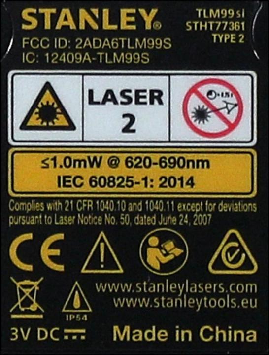 Image du produit Stanley Télémètre laser TLM99SI (35 m, 690 nm)