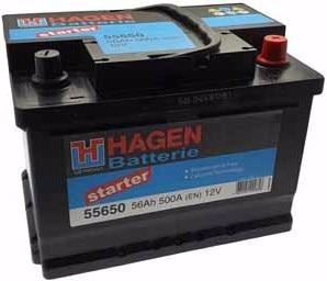 Actual product image Hagen 55650 (12 V, 56 Ah, 500 A)