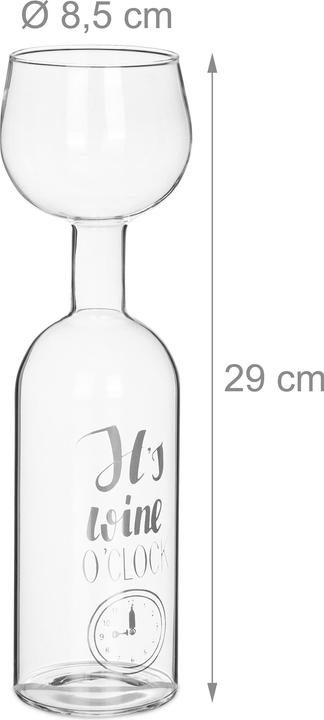 Produktbild Relaxdays Weinflaschenglas (75 cl, 1 Gläser, Weissweingläser)