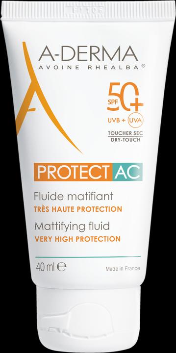 Produktbild A-Derma PROTECT-AC mattierendes Fluid SPF50+ (Sonnencreme Gesicht, SPF 50+, 40 ml, 67 g)