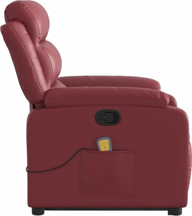 Immagine prodotto VidaXL Poltrona massaggiante Poltrona stand-up Poltrona TV Poltrona relax Poltrona in similpelle rosso vino