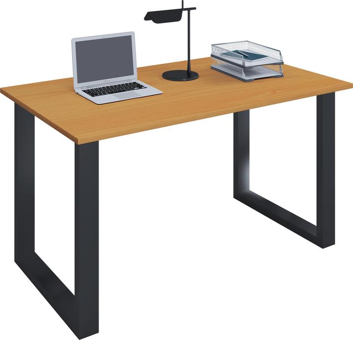 Produktbild VCM Premium Büromöbel Schreibtisch Lona U Schwarz (140 x 50 x 76 cm)