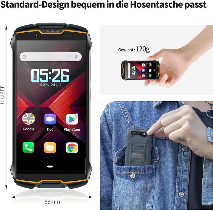 Actual product image Cubot Kingkong Mini 2 (32 GB, Black, Red, 4", Dual SIM, 13 Mpx, 4G)