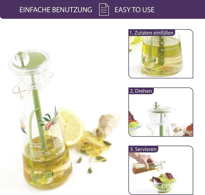 Image du produit Mastrad Mixeur à vinaigrette avec recettes imprimées (300 ml)