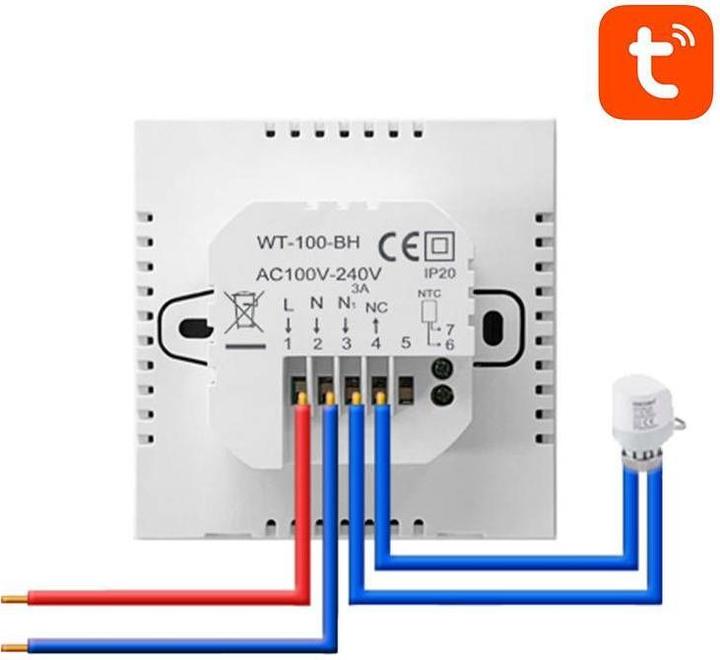 Actual product image Avatto Smart Water Heating Thermostat ZWT100 3A Zigbee Tuya