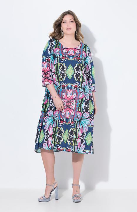 Produktbild Miamoda Midikleid, A-Linie, florales Muster, 3/4-Ärmel (52)