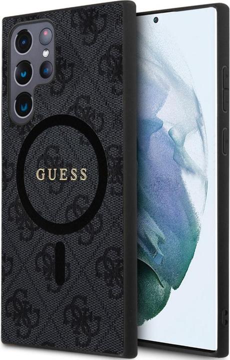 Immagine prodotto Guess custodia per S24 Ultra S928 GUHMS24LG4GFRK hardcase 4G Collection Leather Metal Logo MagSafe nero (Samsung Galaxy S24 Ultra)