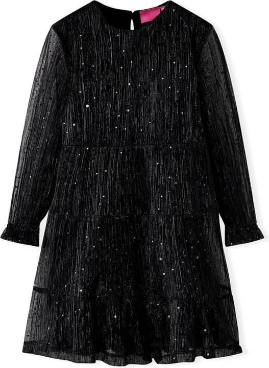VidaXL Kinderkleid mit Langen Ärmeln Schwarz 116,Aussenmaterial (116)