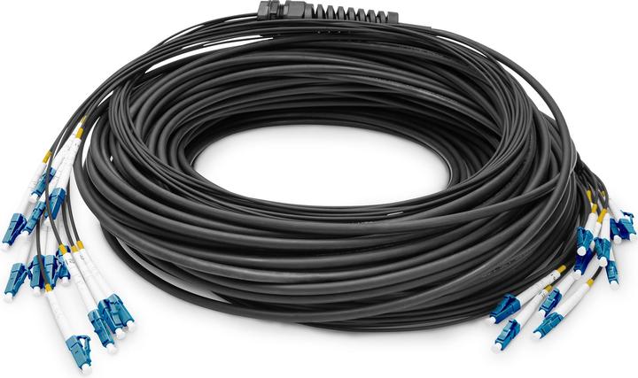 Produktbild Digitus Vorkonfektionierte Glasfaser Universal Breakout Kabel, Multimode OS2, 12 Fasern, LC/UPC - LC/UPC (LSOH, CAT6, 100 m)