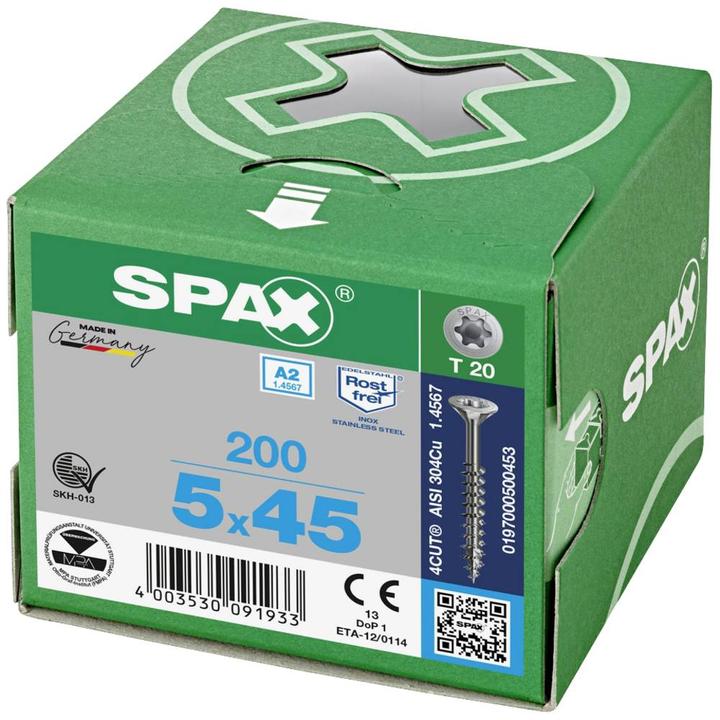 Image du produit Spax Vis pour panneaux agglomérés A2 (200 Vis par pièce)
