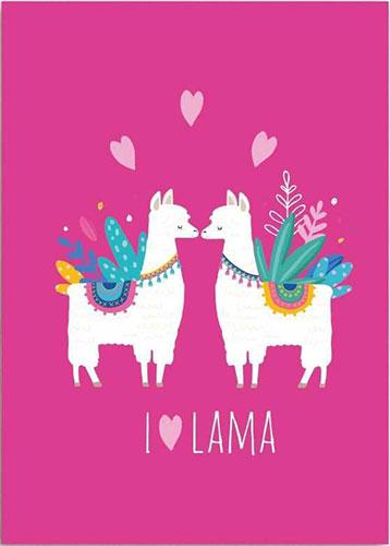Actual product image Llama fleece blanket (160 x 130 cm)