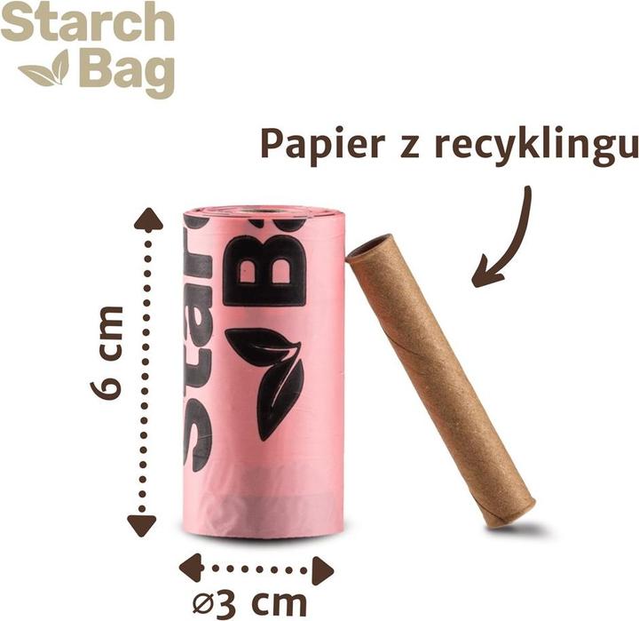 Actual product image Starch Bag STARCHBAG BIO compostable poo bags purple - 8x15 pieces (Cat, Dog)