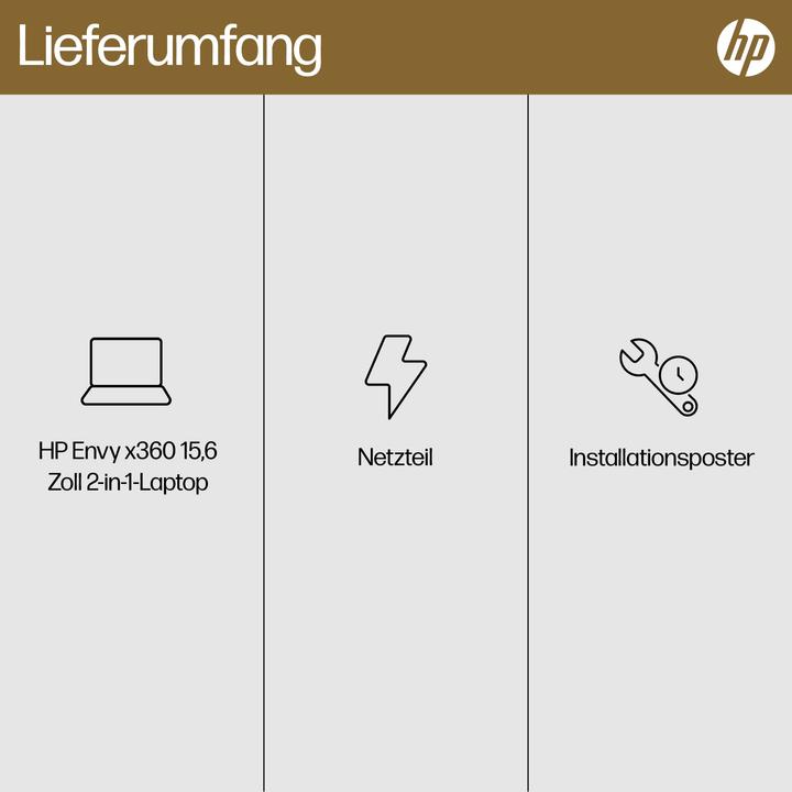 Produktbild HP Envy x360 15-fh0055ng (15.60", AMD Ryzen 5 7530U, 16 GB, 512 GB, DE)